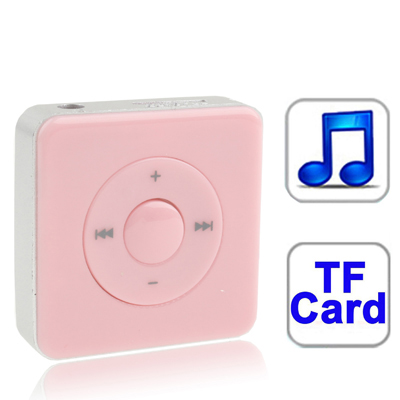 TF (Micro SD) Card Slot MP3 Player (Pink) - Click Image to Close